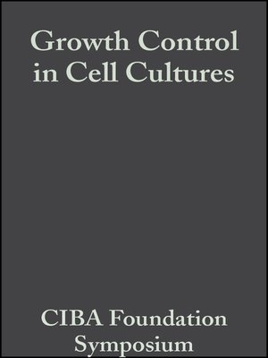cover image of Growth Control in Cell Cultures